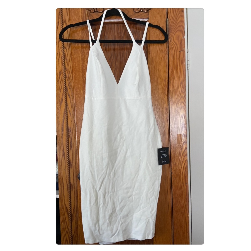 Lulu's Top Ranking White Midi Dress